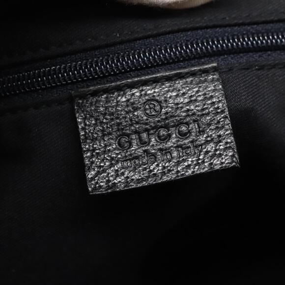 GUCCI GG Canvas Sherry Line Hand Bag Navy Silver - Picture 14 of 16